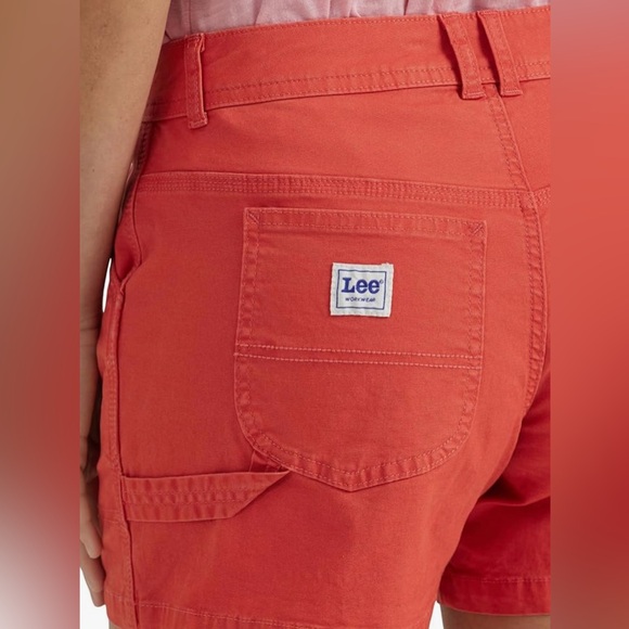 Lee Women's Poppy Red Legendary Mid Rise Carpenter Short 4” Size 18 - Picture 4 of 9